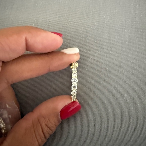 Melinda Maria Textured Gold Hoop Earrings - Picture 3 of 3